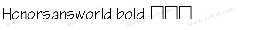 Honorsansworld bold字体转换